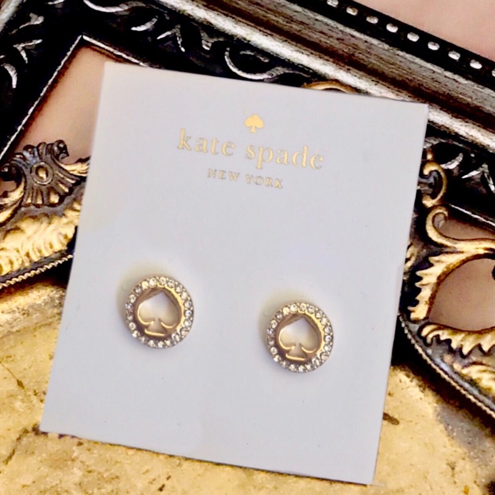 KATE SPADE • Spot The Spade Crystal Halo Earrings - Picture 7 of 7